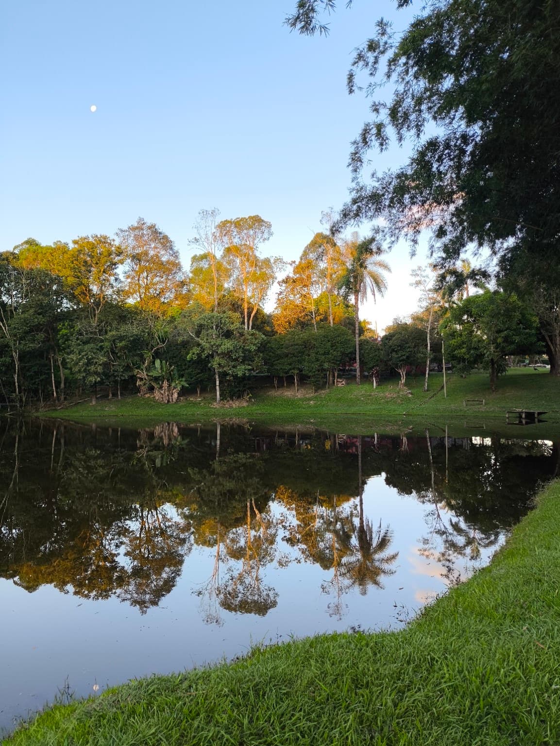 Lagoa cercada pela natureza do Recanto